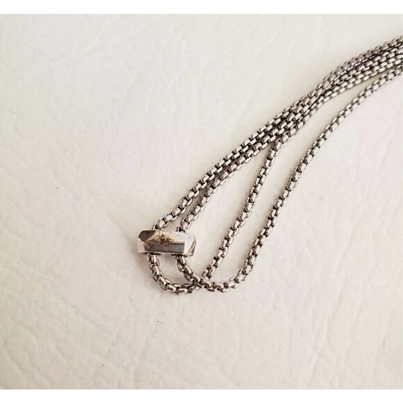 Kendra Scott Rhyan Adjustable Rhodium Mother of Pearl Statement Necklace - Picture 6 of 11